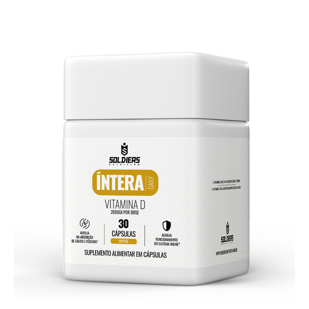 Vitamina D3 2000UI Imunidade Óssea 30 caps Softgel Íntera Daily