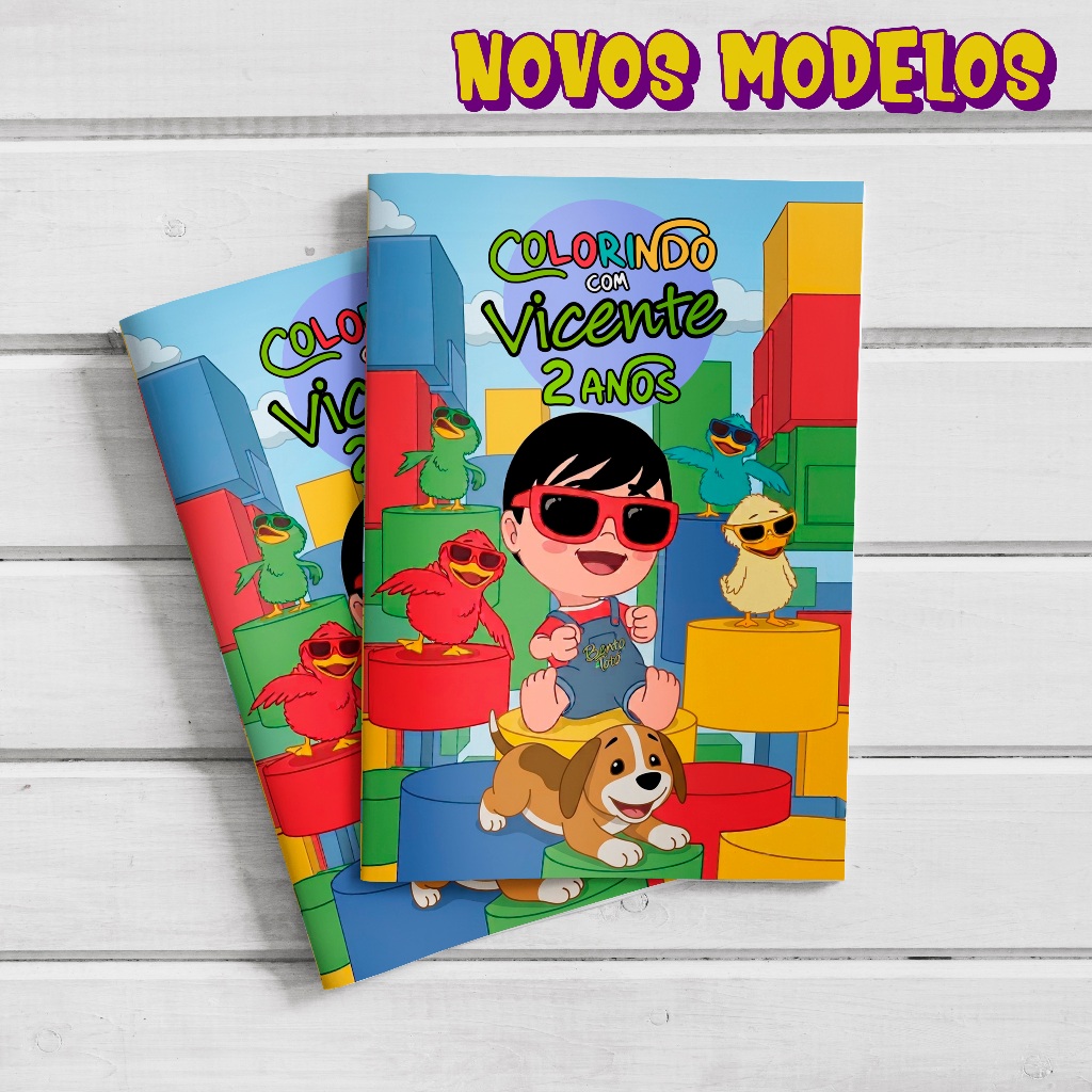 Livro (revista) de Colorir Personalizado Lembrancinha Aniversário Bento e Totó