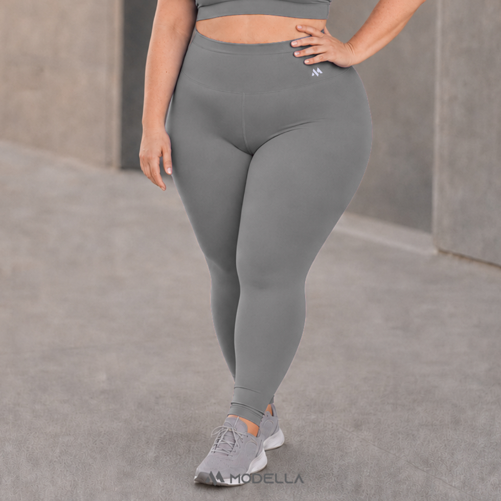 Calça Legging Plus Size Cós alto Zero Transparencia