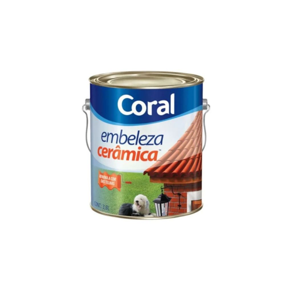 Tinta Embeleza Cerâmica Para Telhas E Tijolos 900ml Coral