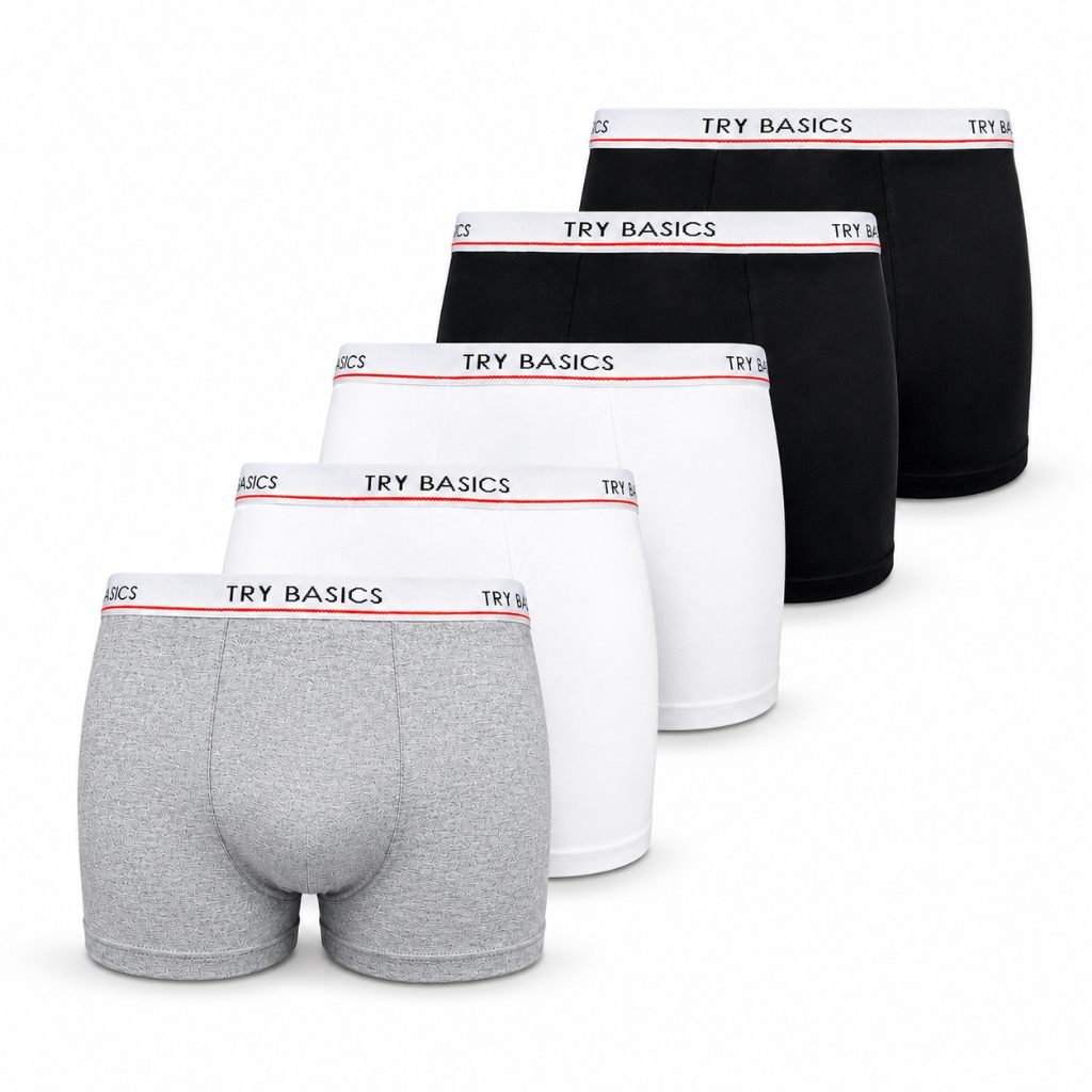 Kit 5 Cuecas Boxer Infantil Box Algodão Menino Juvenil Cotton Conforto