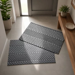 Tapete de Porta Entrada 40x75cm Capacho Antiderrapante Grande Borracha Interno/Externo