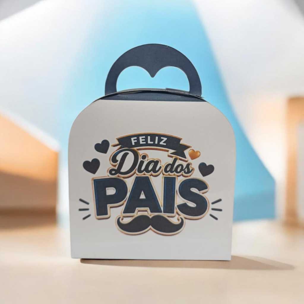 Caixinha Maletinha para 1 ou 2 Bombons Lembrancinha Dia dos Pais Personalizados Festa
