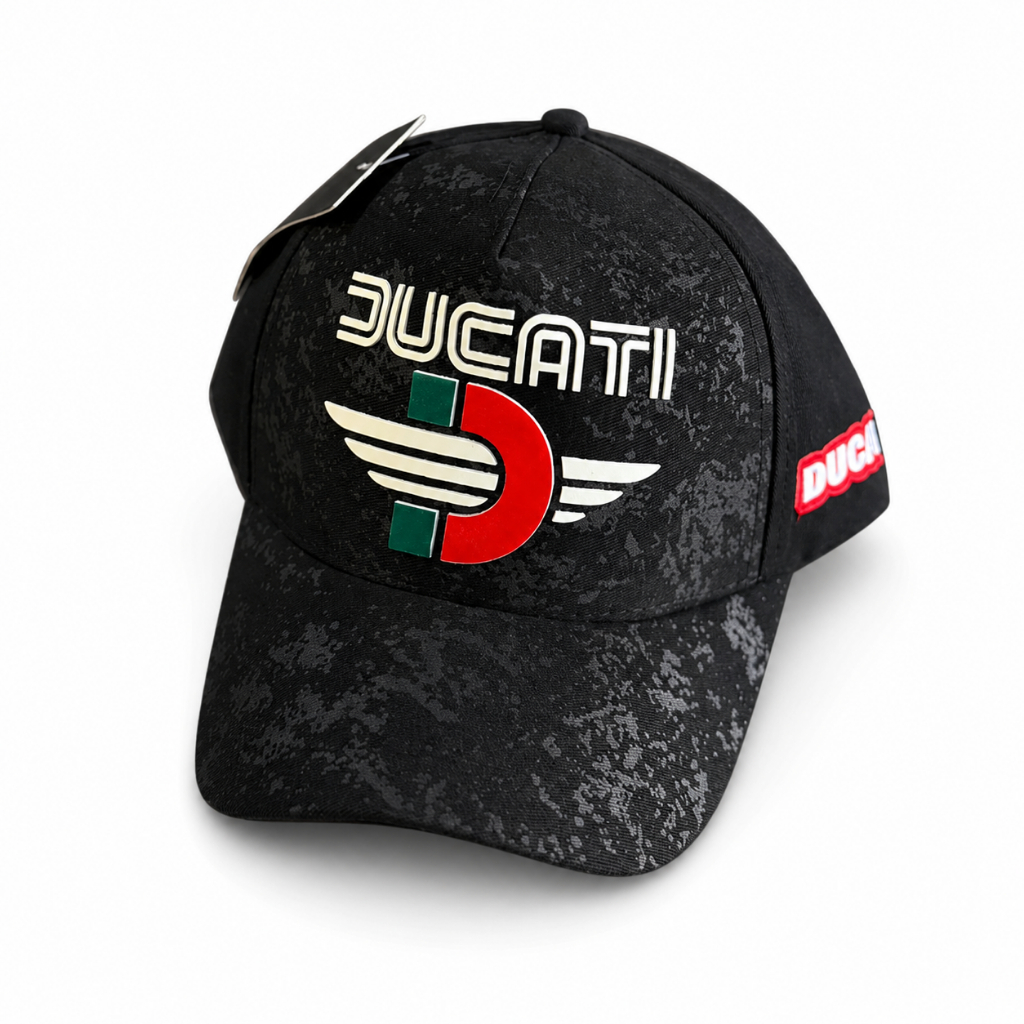 Boné Ducati Corse Masculino Moto Aba Curva Trucker Premium Bordado Ajustável