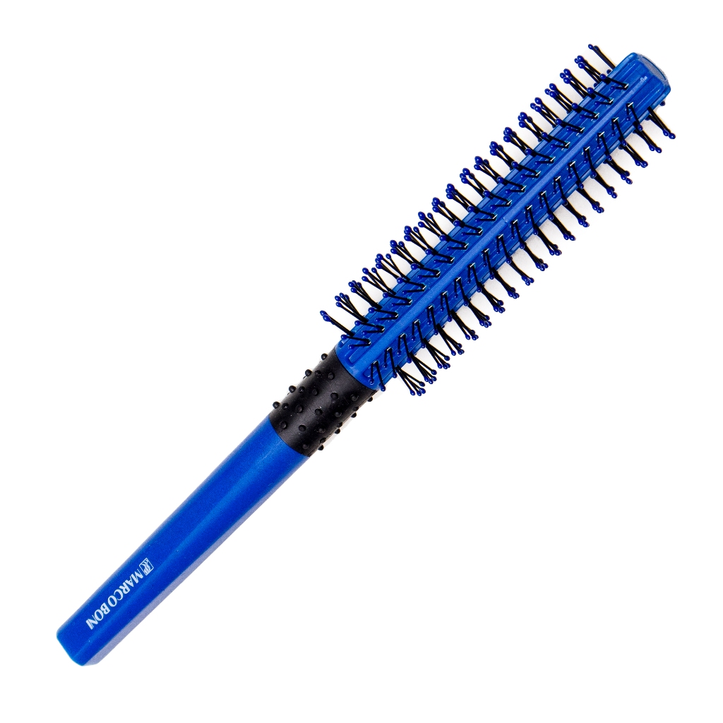Escova De Cabelo Profissional Daily Cilíndrica Com Cerdas em V Marco Boni Azul · foto 2
