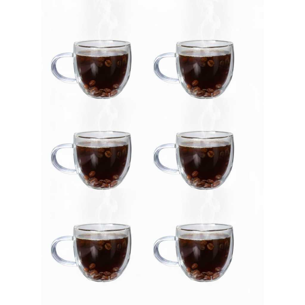Caneca Vidro Borossilicato Com Pires e Alça de Bambu 180ml Xícara Café Chá Resistente