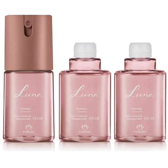 Kit Desodorante Corporal Luna Feminino (3 Produtos)
