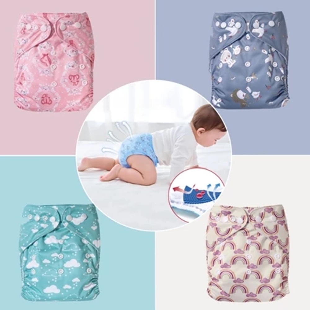 Fralda Ecológica De Natação Infantil Reutilizável Ajustável Para Bebês Impermeável Conforto