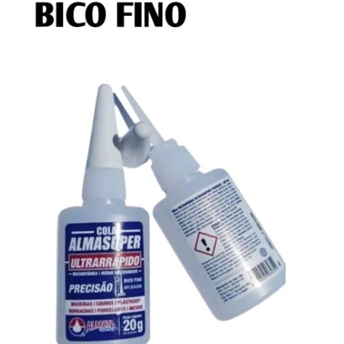 Cola Instantânea Almasuper 20g UltraForte Secagem Rápida Multiuso Profissional uso doméstico artesão — imagem 2 de 2