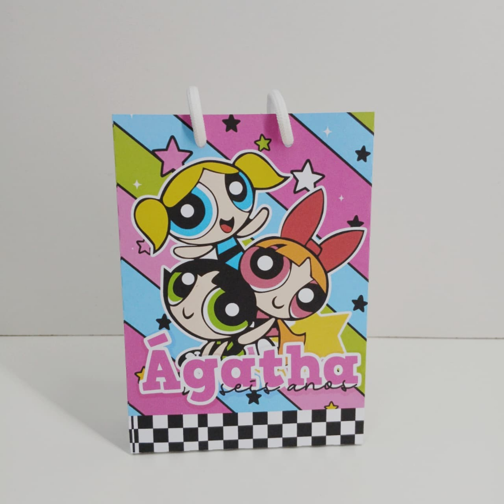 Sacolinha Personalizada Meninas Super Poderosas Mimo Surpresa l Lembrancinha Festa Infantil l Aniversário l Envio Rápido