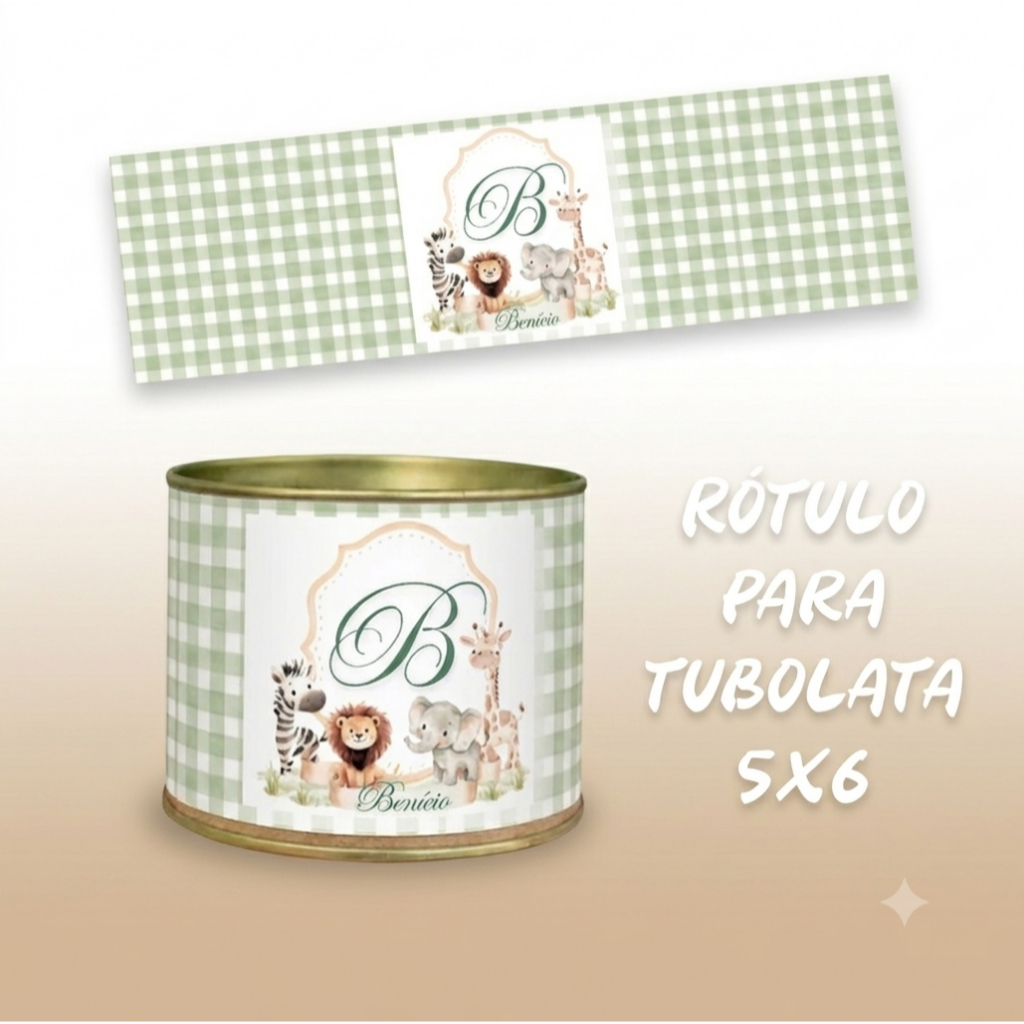 Rótulo adesivo personalizado para tubolatas 5×6 - Lembrancinha batizado / chá de bebê / maternidade / diversos