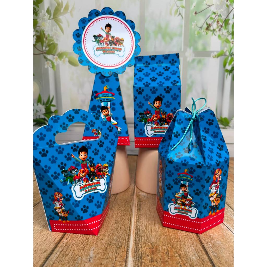 Kit Festa Patrulha Canina Personalizado | Caixinhas Lembrancinhas l pegue e monte