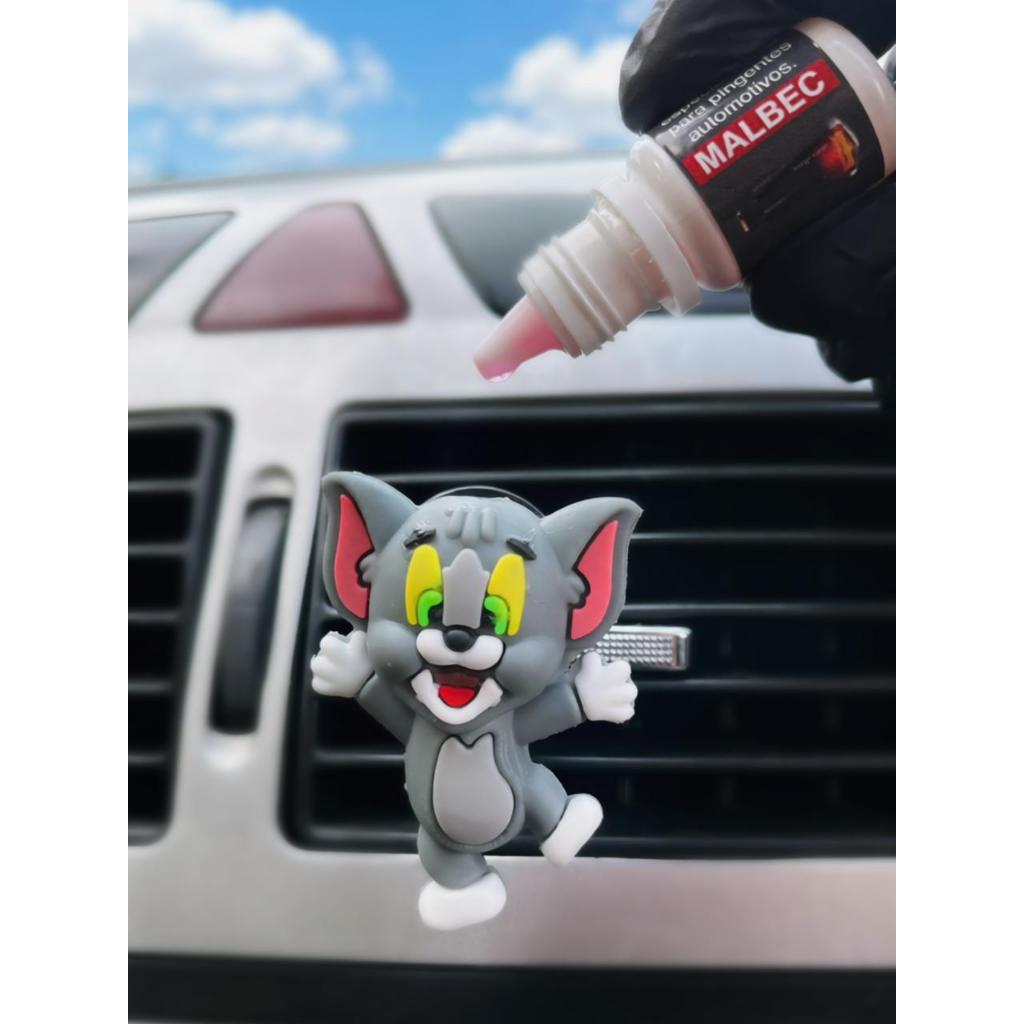 Pingente Aromatizador Tom & Jerry – A Dupla Mais Icônica Agora no Seu Carro! ✨ 2 Pingente Aromáticos, Perfume