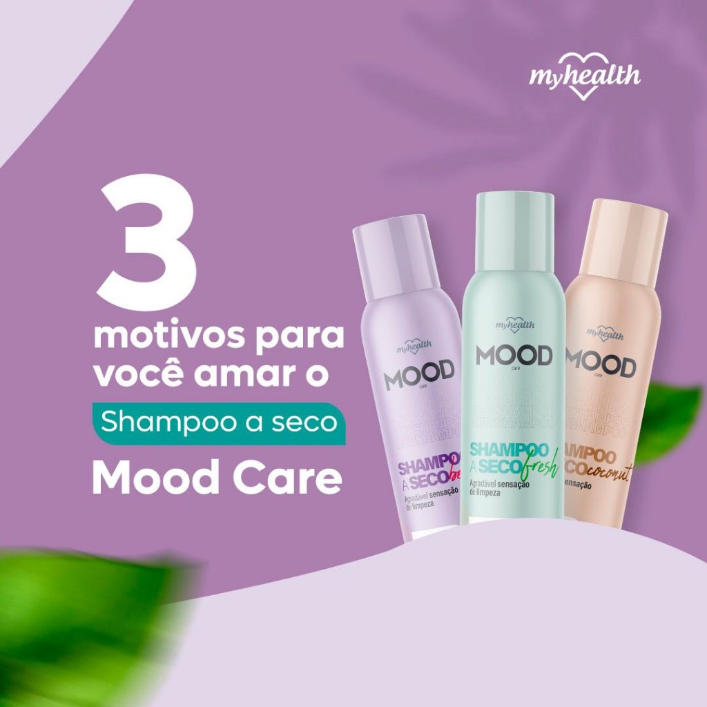 Shampoo a Seco Mood Care My Health 150ml | Prolonga a limpeza e Reduz Oleosidade