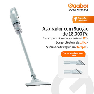 Gaabor Aspirador de Pó com Fio 18000Pa 4.5m Filtragem 0.3μm Leve Silencioso 75d  2 em 1 CW-18M02A
