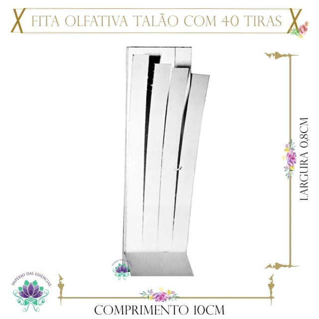 Fitas Olfativas Técnicas p/ Teste de Essências e Perfumes | Papel Sem Alvejante | 10cm (40 tiras) — imagem 2 de 2