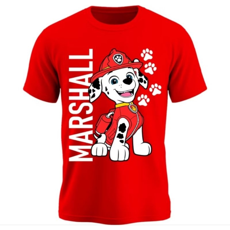 Camiseta Patrulha Canina Infantil Desenho Aniversário Temático Camisa 100%Algodão Unissex Lançamento Confortável Macia
