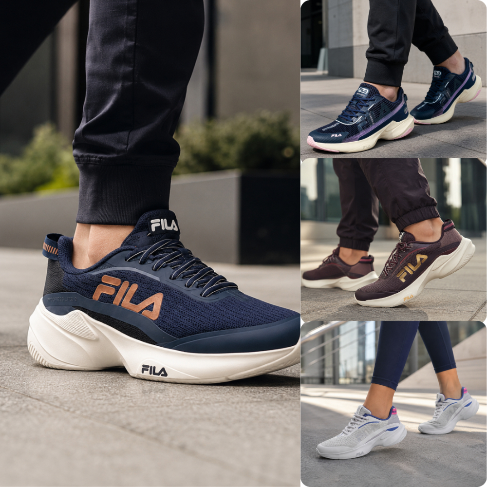 Tênis Fila Progress Lite 2 Feminino Original Leve Confortável Corrida Treino Academia