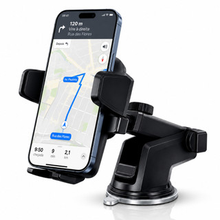 Suporte Carro para Celular e GPS com Ventosa Rotação 360° Ajustável Universal Anti-Queda …