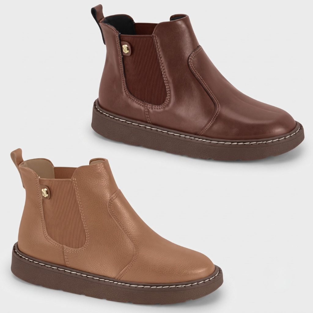Bota Feminina Modare Chelsea Ultra Conforto Cano Curto Original