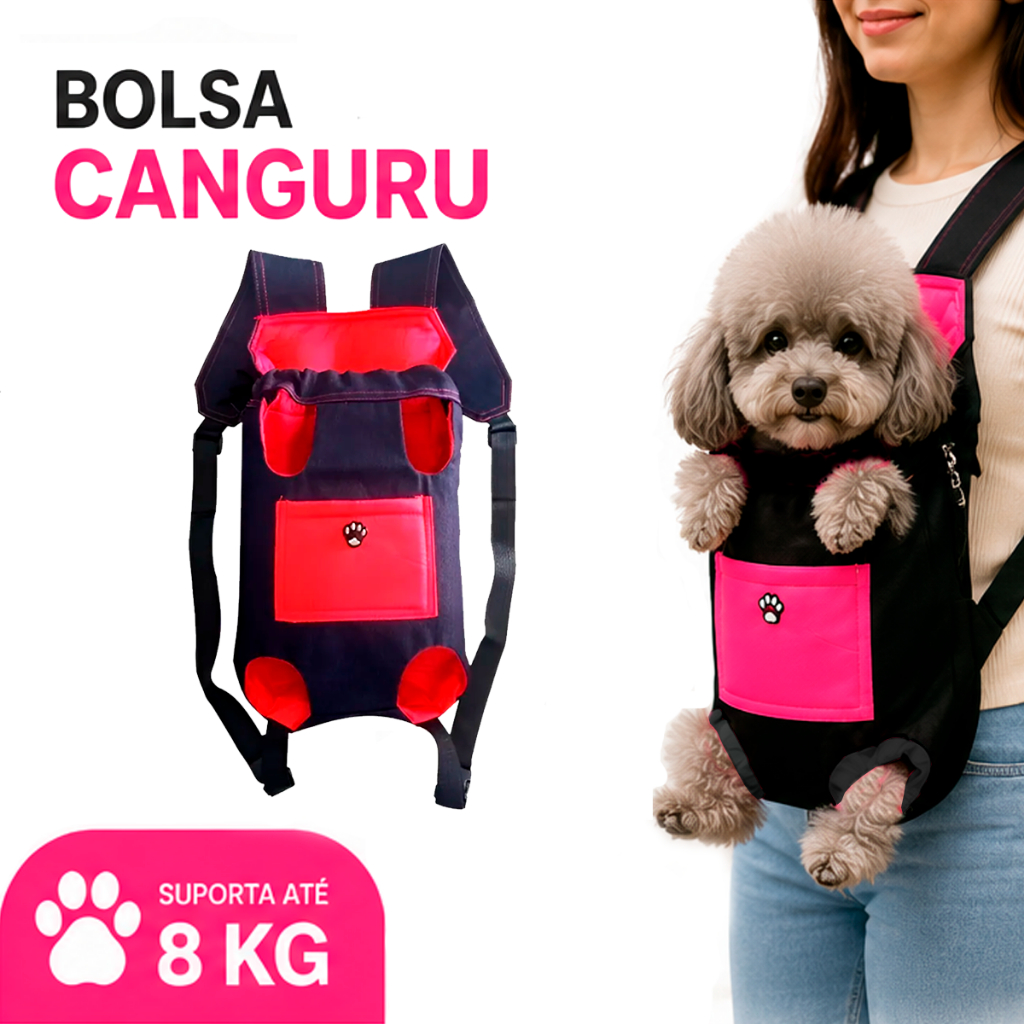 Mochila Caes Gatos Moto Transporte Frontal Jeans Forte Pet V