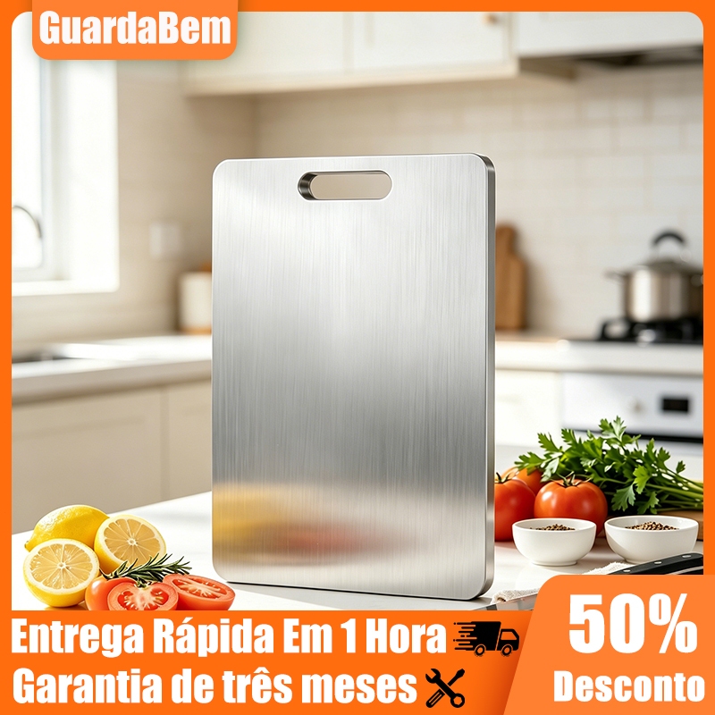 Tábua De Corte 304 Aço Inoxidável Antibacteriana À Prova De Mofo 25 cm tábua de cozinha