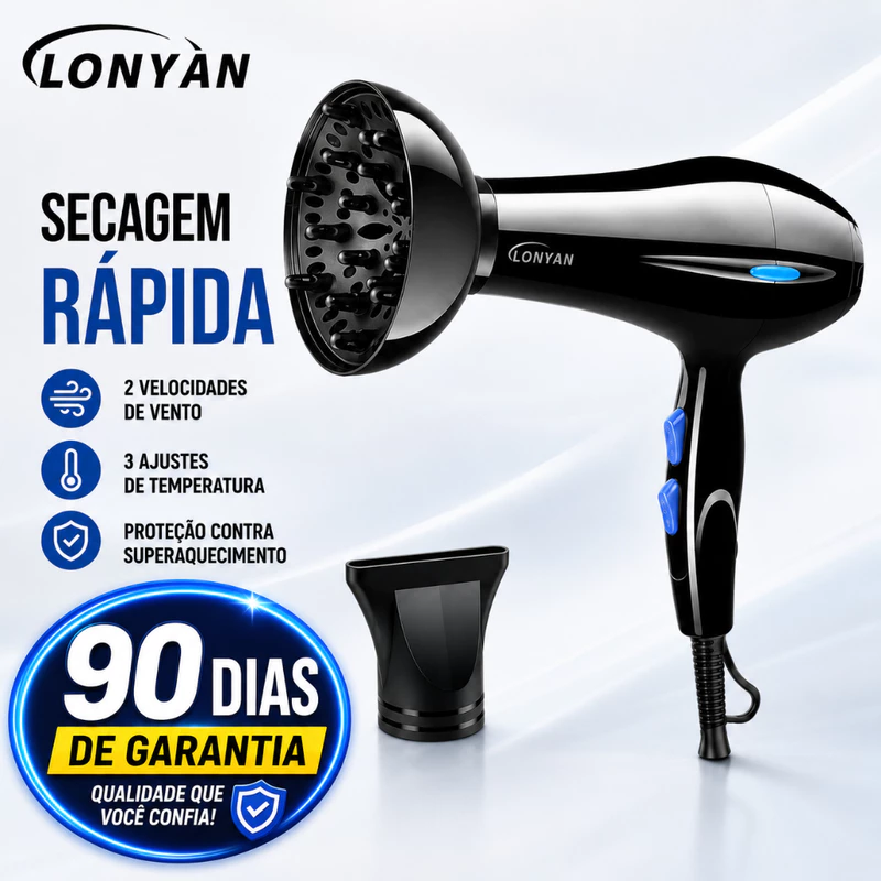 Secador Profissional Lonyan 8020