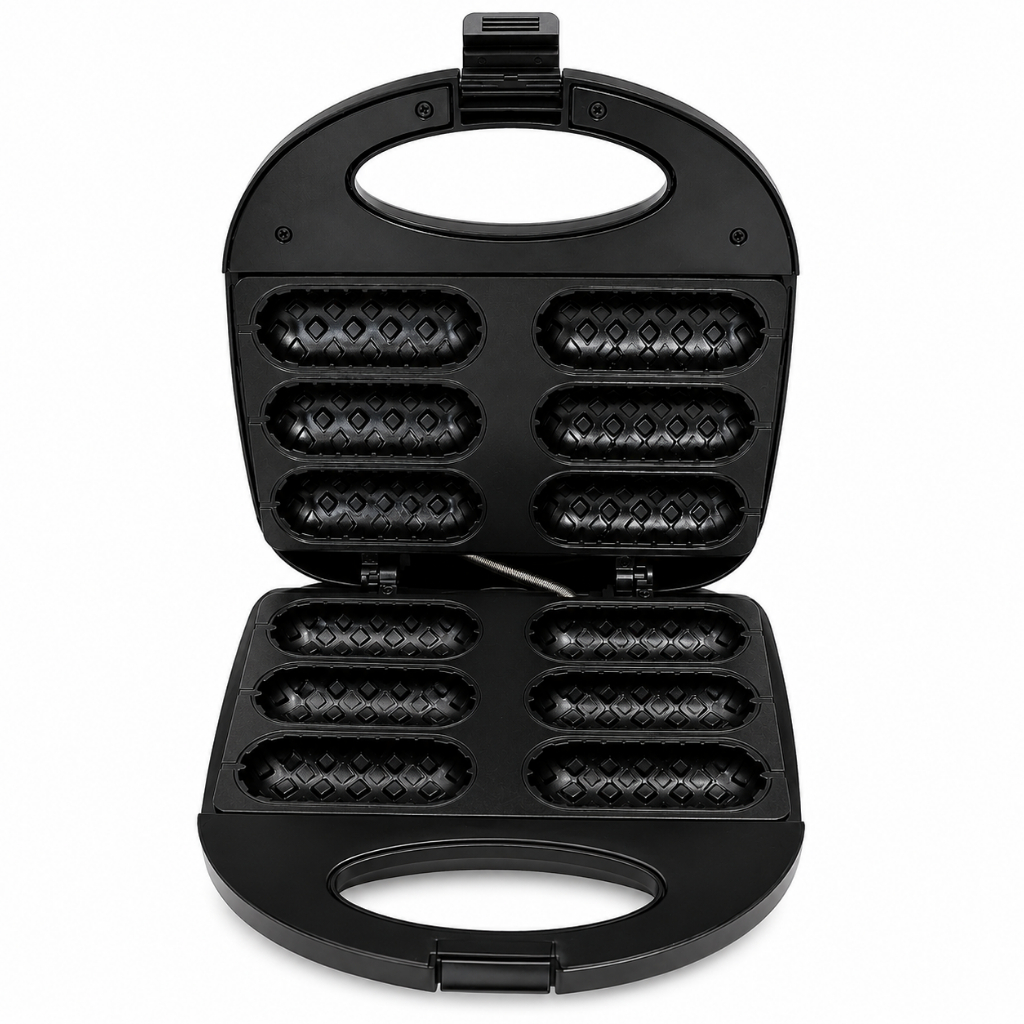 Máquina de grelhar alimentos Salsichas Carnes 750W Antiaderente Grill