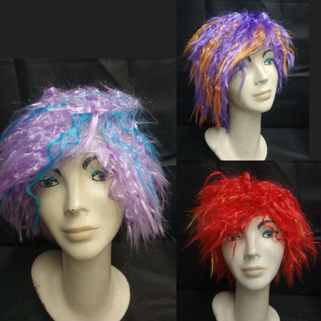Peruca Maluca Colorida Para Carnaval/Cosplay/Halloween Ref:CBH-022