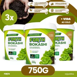 Kit 3 Fertilizante Forth Bokashi para Cultivo Orgânico - 250 g