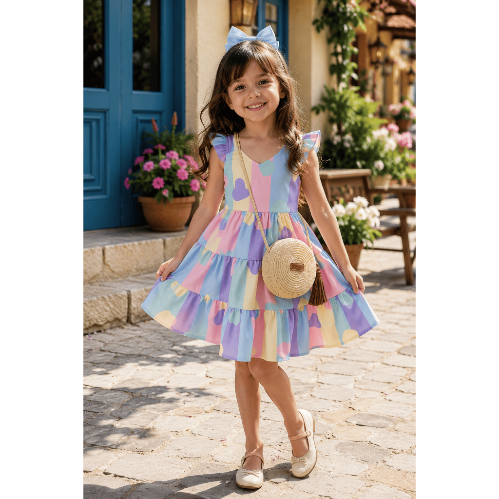 Vestido Infantil Estrela do Verão – Luxo Premium