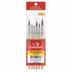 KIT PINCEL REDONDO CONDOR COM 6 UNIDADES - COD: 5501