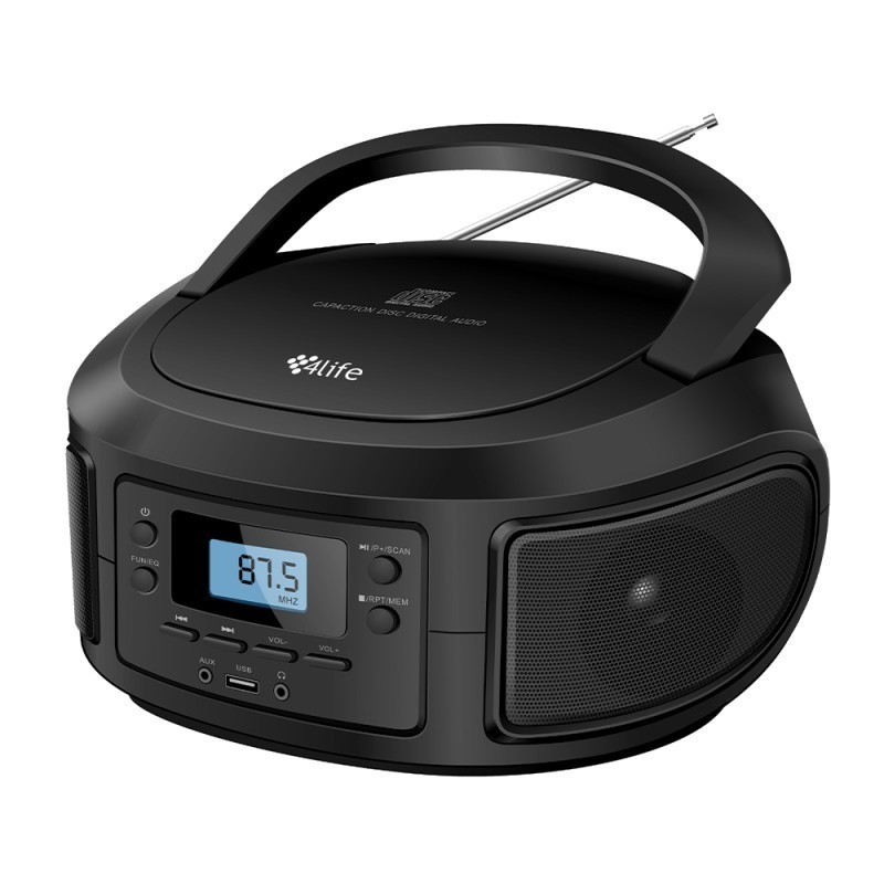 Rádio Toca CD 4Life Bluetooth MP3 FM USB Bivolt Preto Aparelho de Som