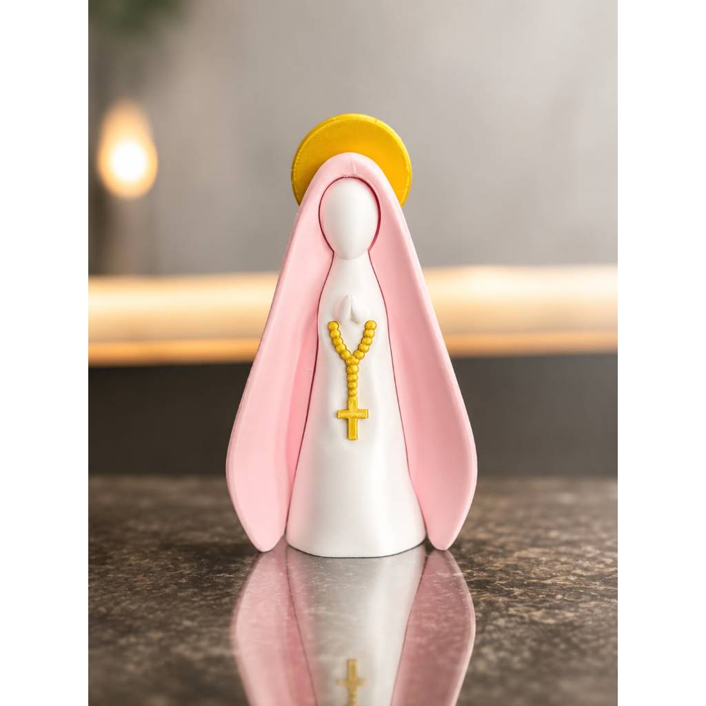 Imagem Nossa Senhora Decorativa Minimalista Enfeite Religioso Católico Presente Altar Sala Nicho