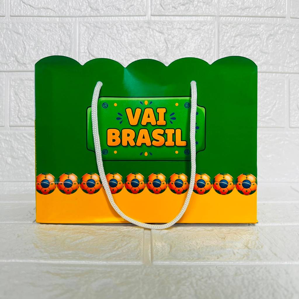 Kit Sacolinha Personalizada Futebol Brasil / Lembrancinhas e Mimos para festa