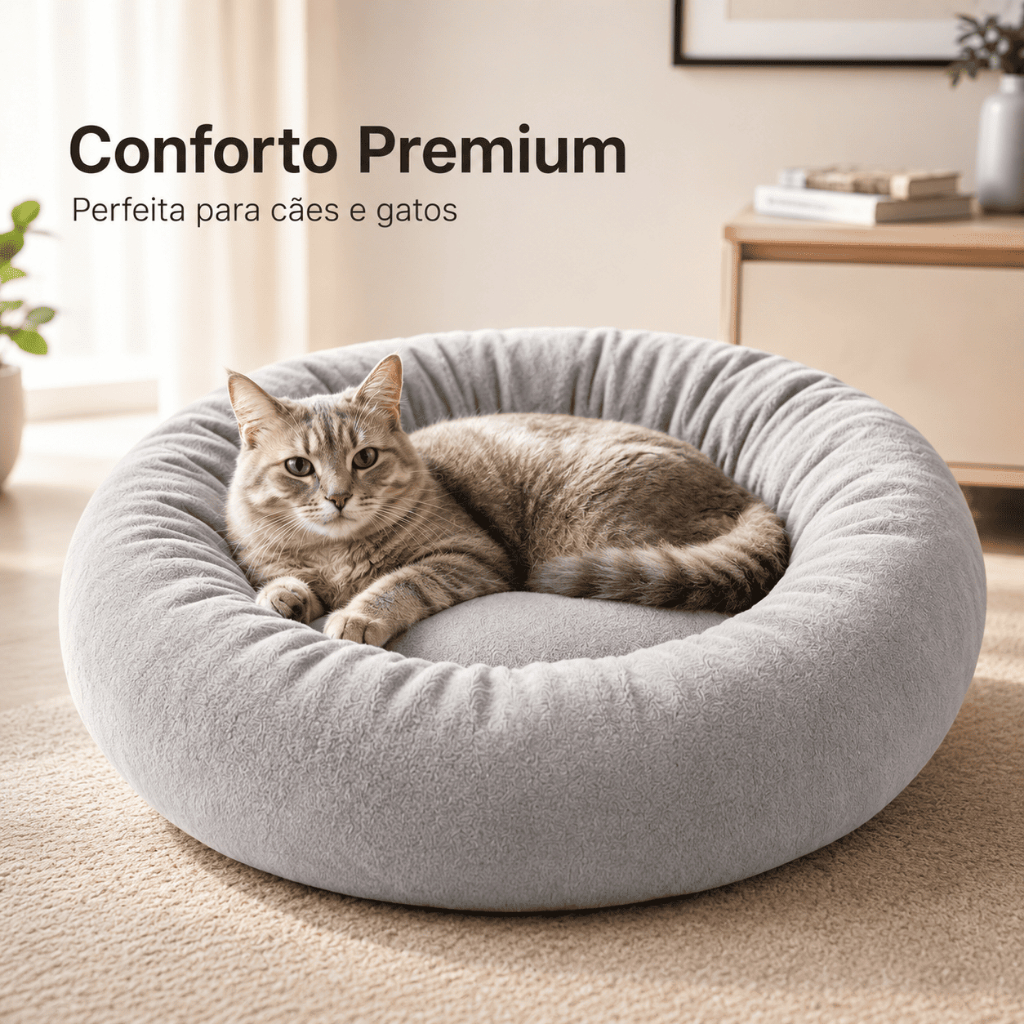 Cama Para Cachorro e Gato Caminha Pet Redonda e Macia Várias Cores