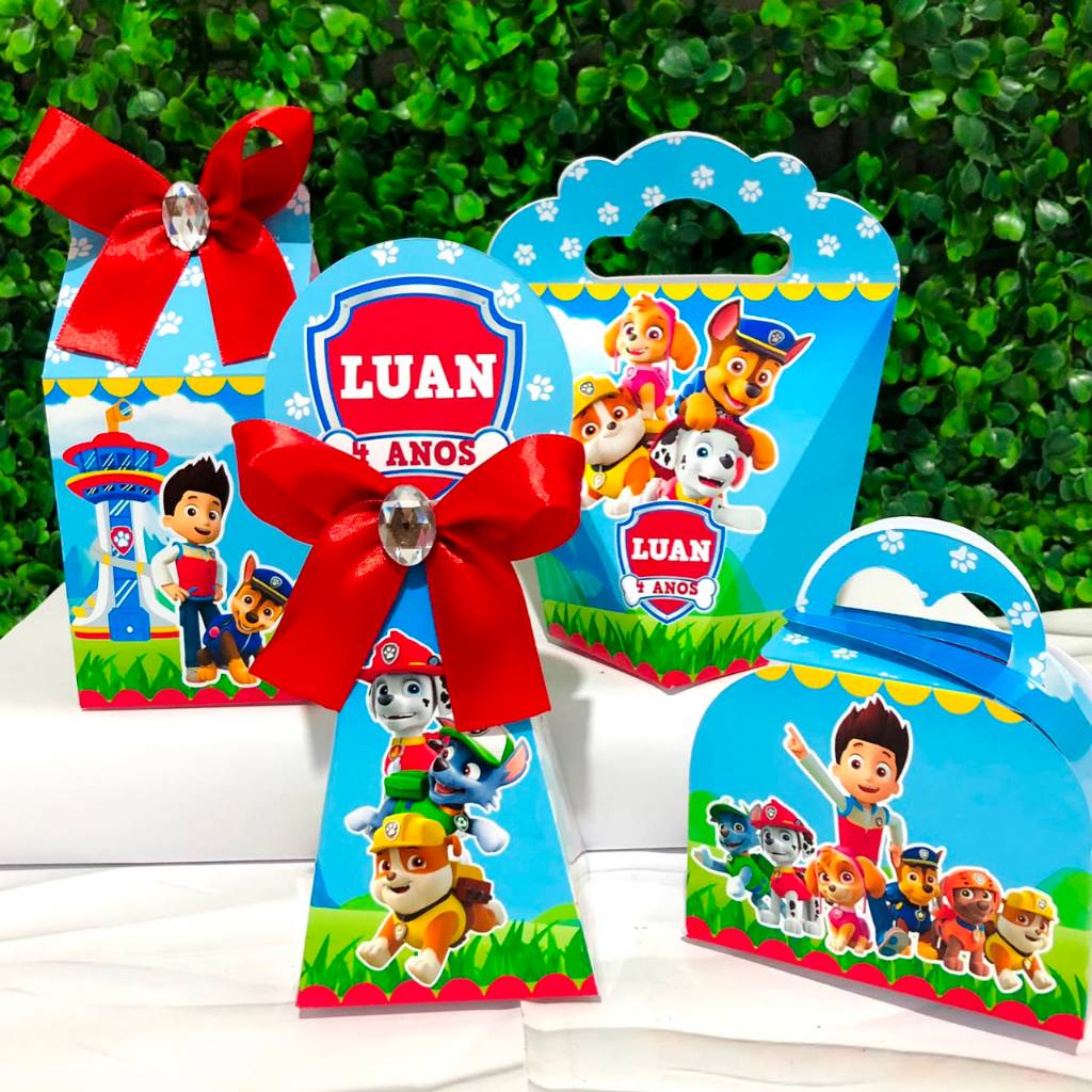 Kit Festa Patrulha Canina Caixinhas Personalizadas Lembrancinhas Festa Infantil Aniversário