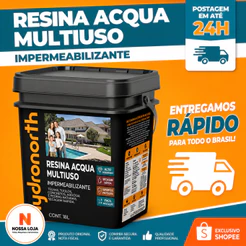 Resina Base Água Multiuso Hydronorth Impermeável 18 Litros Escolha a Cor