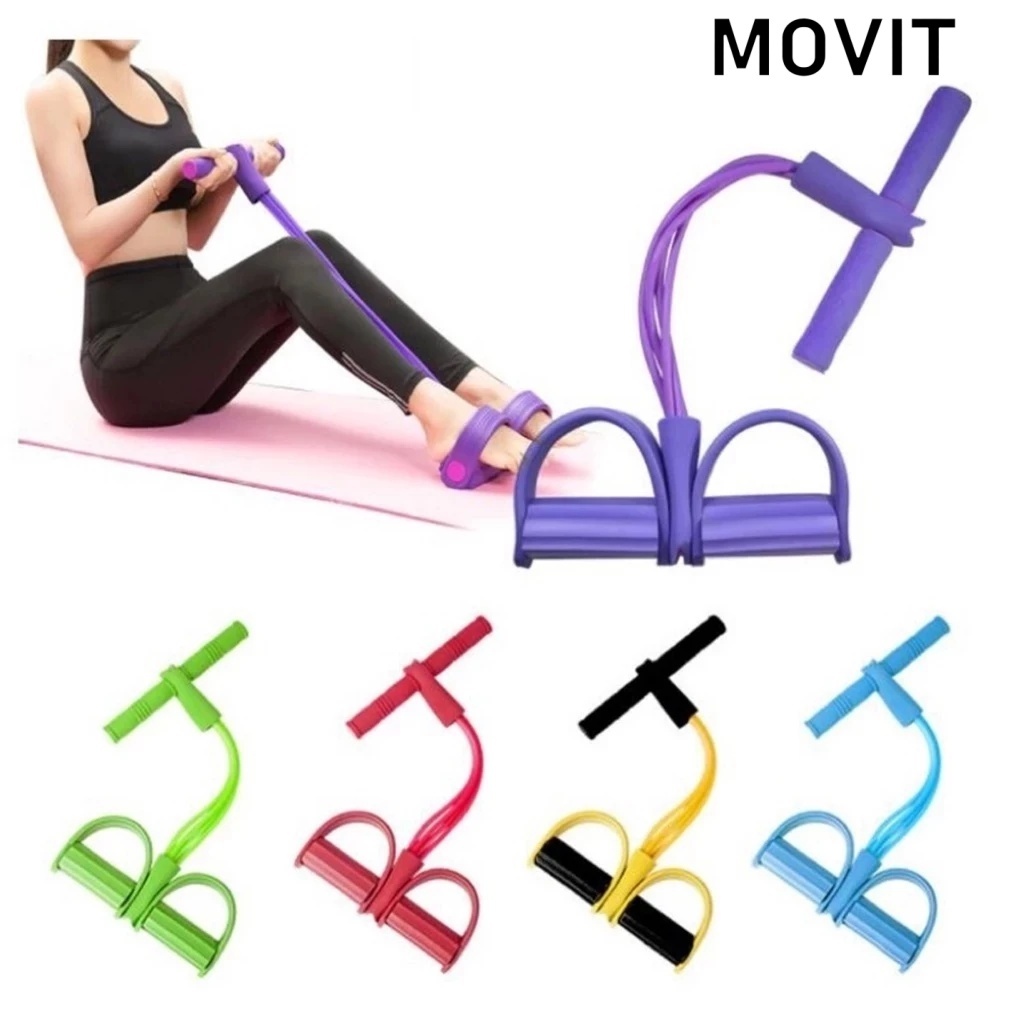 Elástico de Exercício com Apoio para Pés para Maior Estabilidade
