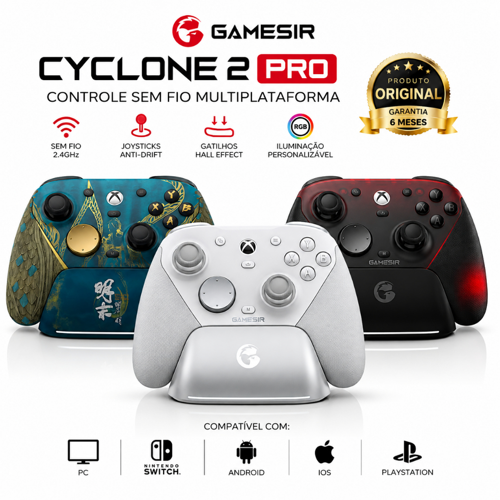 Controle Joystick Gamesir G7 Pro Xbox Pc Android Com Dock Hall Rgb