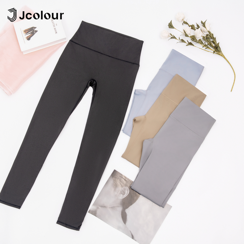 Kit 2 Peças Legging Esportiva Feminina Cintura Alta Jcolour, Tecido Macio Sem Transparência para Yoga, Academia, Treinos