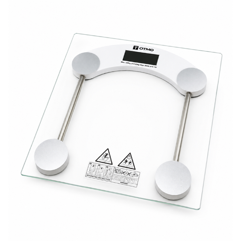 Balança Digital Vidro Eletrônica 180kg Visor LCD Cristal Líquido