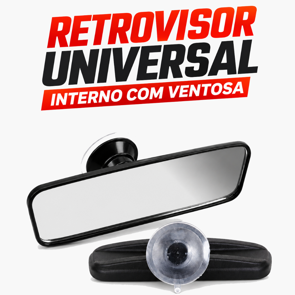 Retrovisor Interno Universal Carro Ventosa de Pressão Fixa Forte