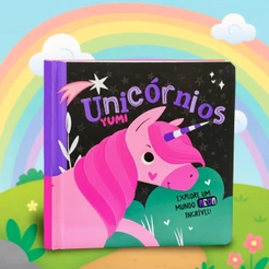 Livro Bebê Alto Contraste e Neon – Unicórnios Estímulo Visual Para Recém-nascidos 0 A 6 Meses
