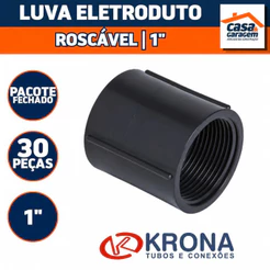 Kit Com 30 Luvas Eletroduto Roscavel 1" 32mm Krona