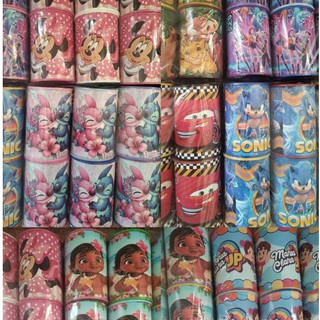 Cofrinho de Papelão Adesivado Infantil 6 Unidades Diversos Temas Festa Lembrancinha cofre moedas festa dia das crianças