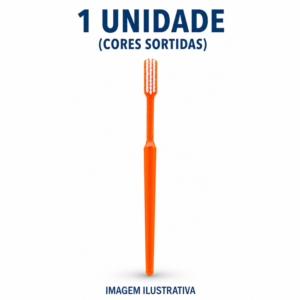 Escova Dental Adulto Macia com Protetor de Cerdas