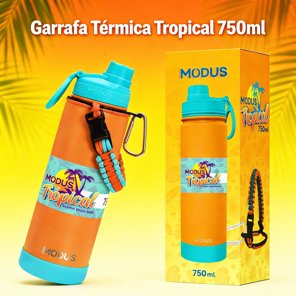 Modus Garrafa de Esporte Garrafa Térmica Inox 750ml para Água