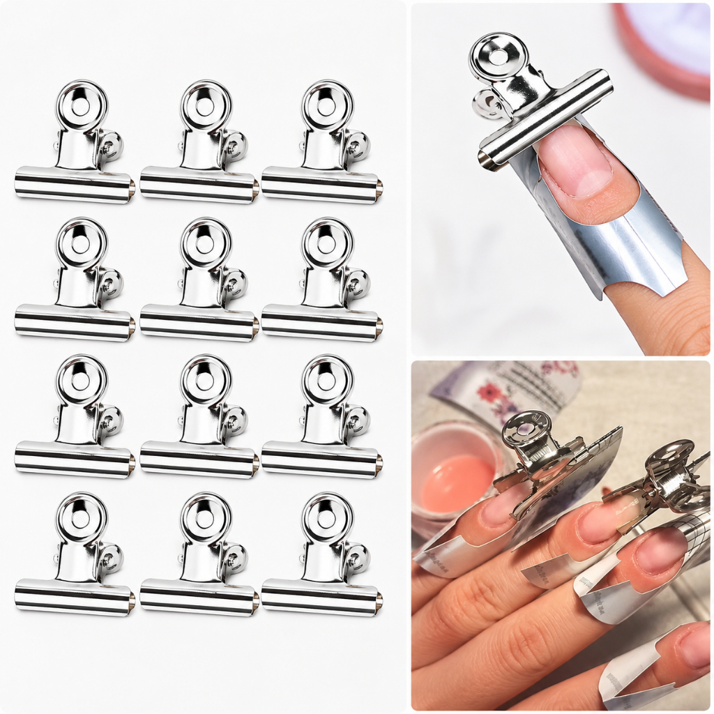 Kit c/12 Presilhas Curvatura C Unhas De Gel Fibra Acrygel 22/31mm