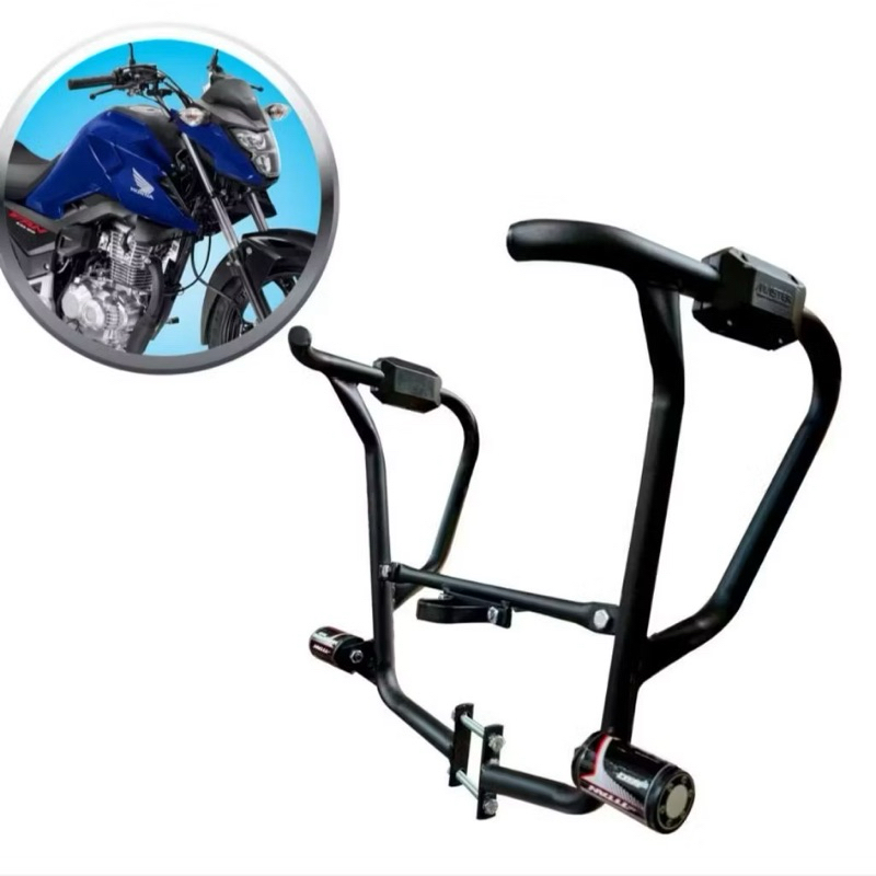 Protetor carenagem titan 160 preto fosco Protetor de Motor Titan 160 Protetor de carenagem